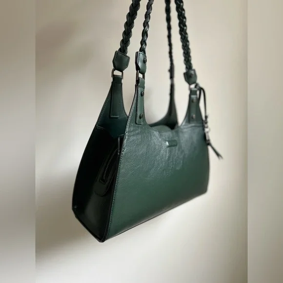 Calvin Klein Boho Dark Green Satchel - Picture 8 of 9